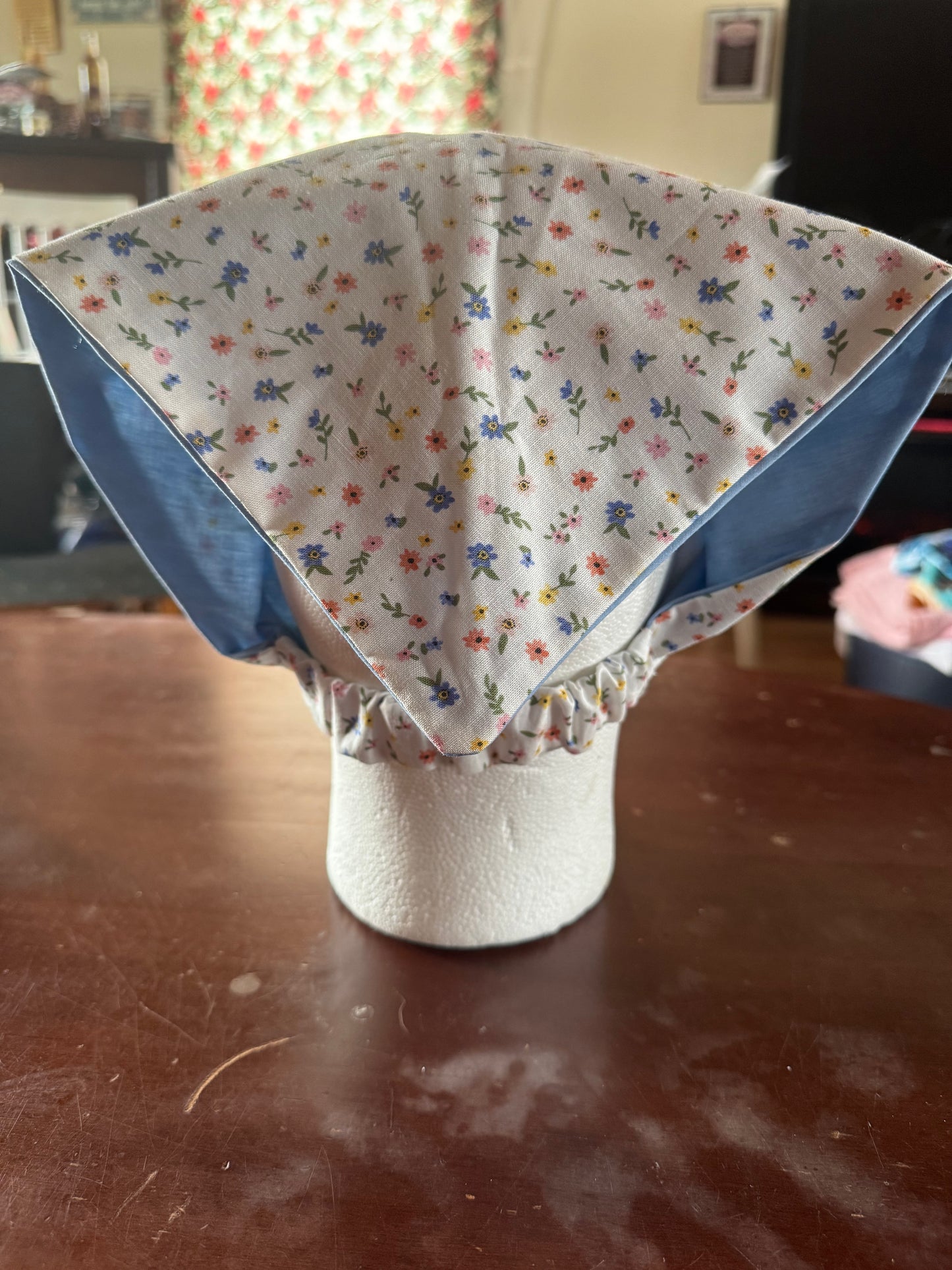 Floral Breeze Light Blue Head Scarf