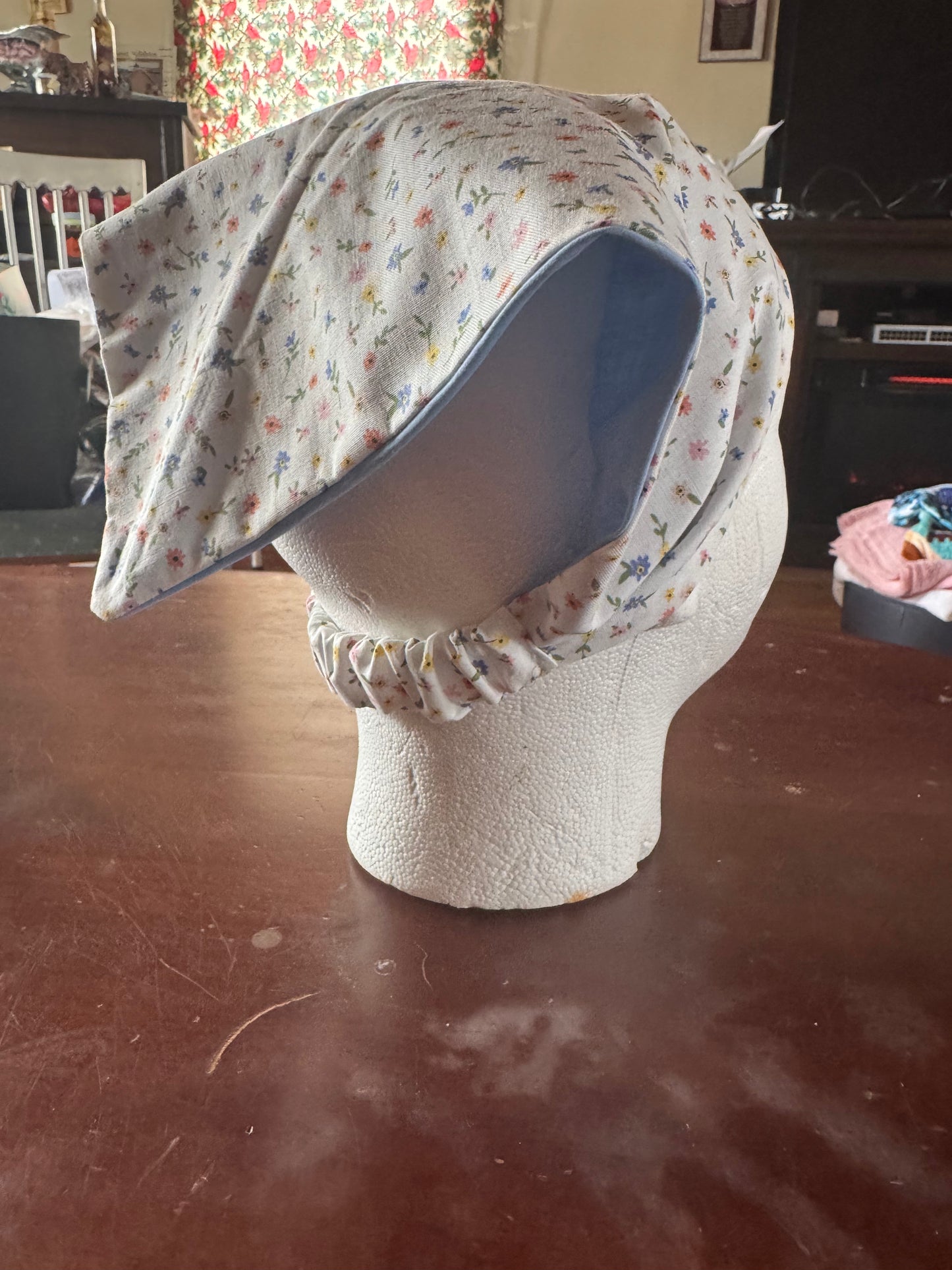 Floral Breeze Light Blue Head Scarf