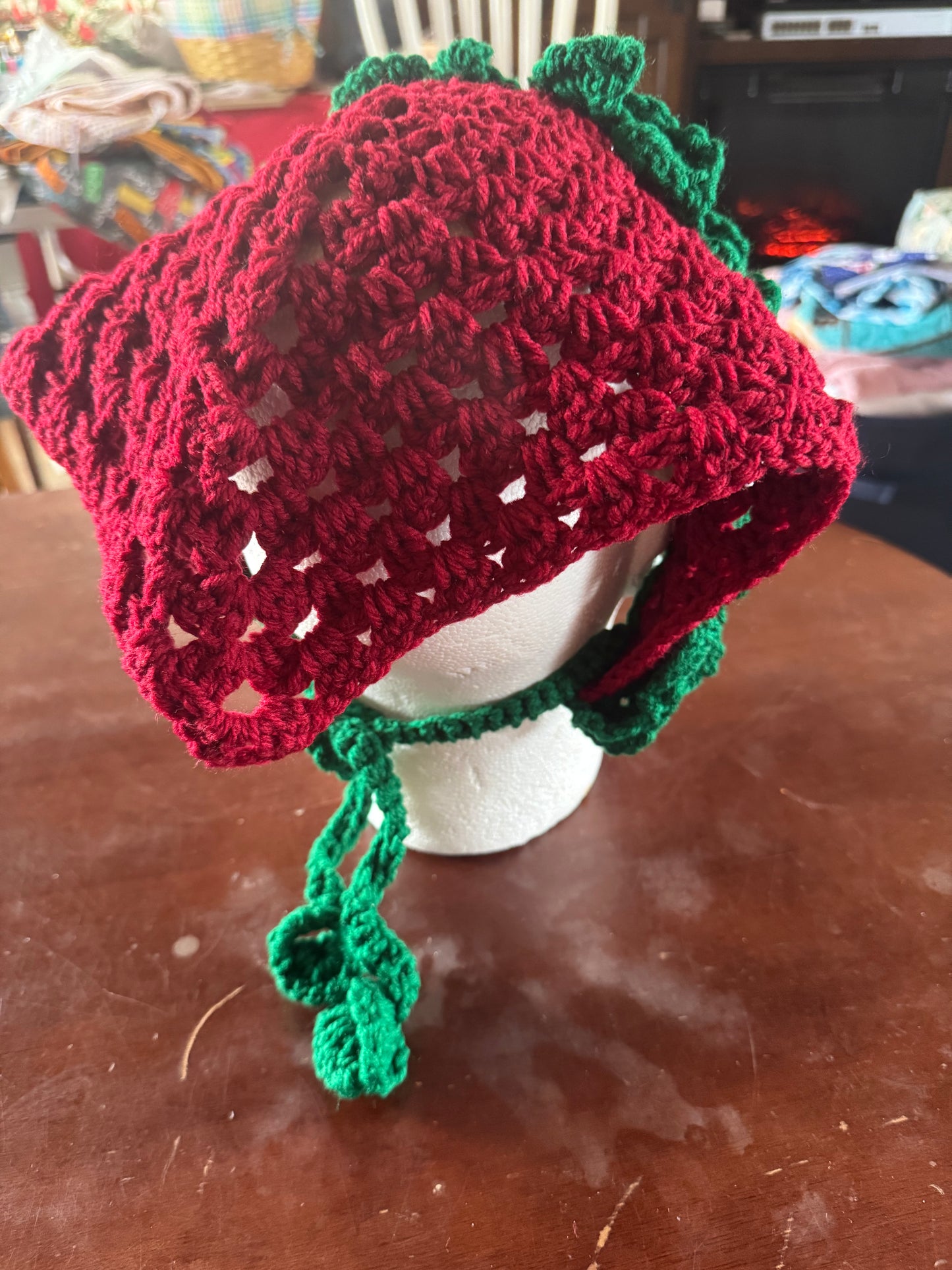 Sweet Strawberry Crochet Headband